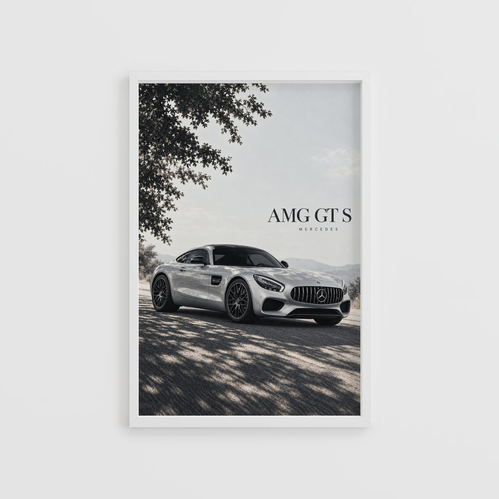 Vintage Mercedes AMG GT S Car Print Wall Art