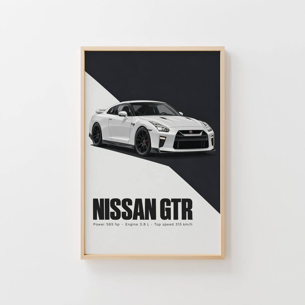 Vintage Nissan GTR Print, Car Wall Art