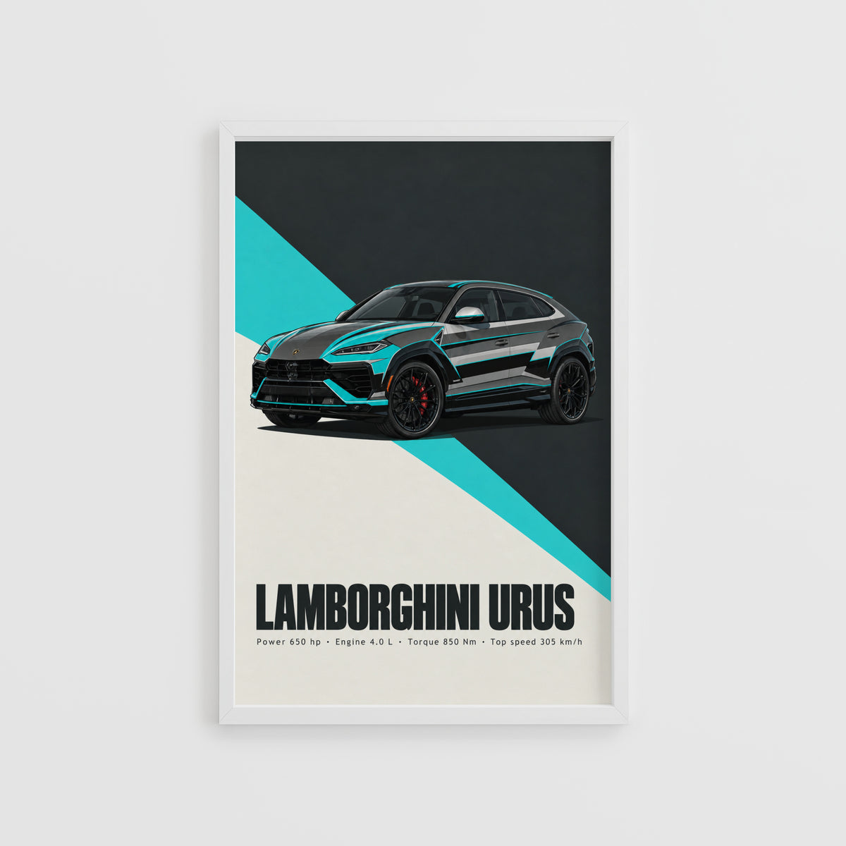 Vintage Lamborghini Urus SUV Print, Car Wall Art