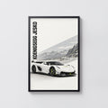 Vintage Koenigsegg Jesko Print, Supercar Wall Art