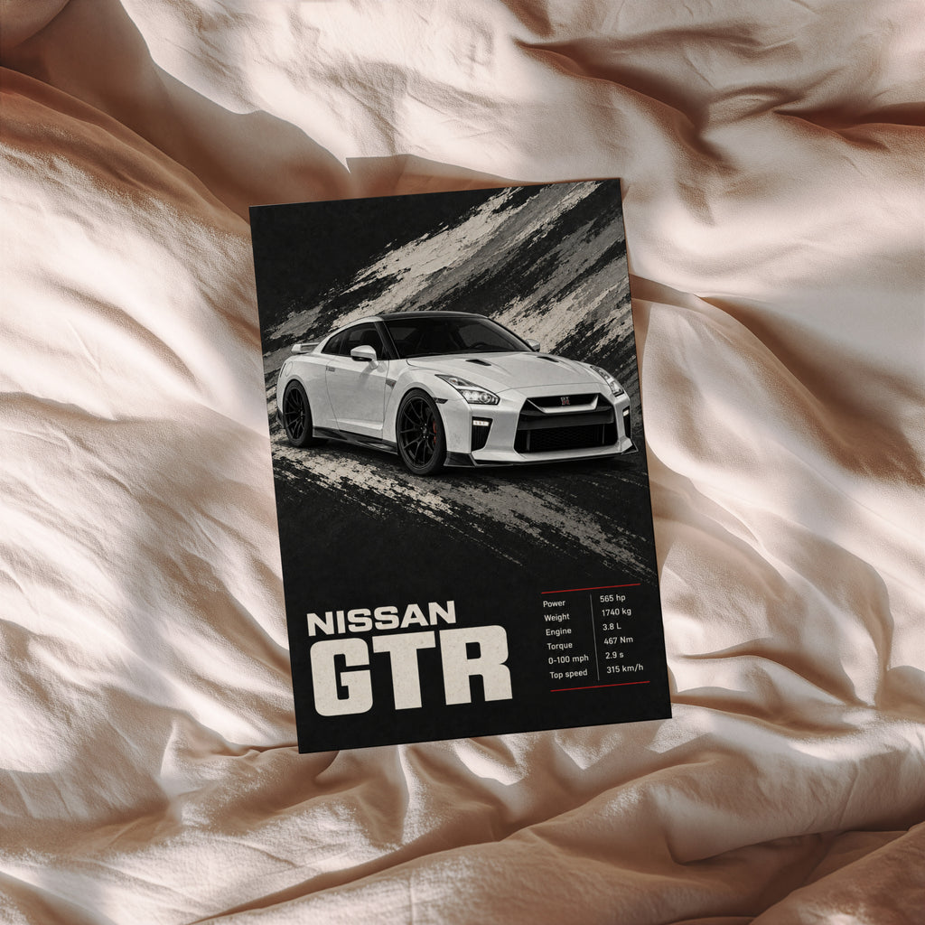 Vintage Nissan GTR Print, Car Wall Art