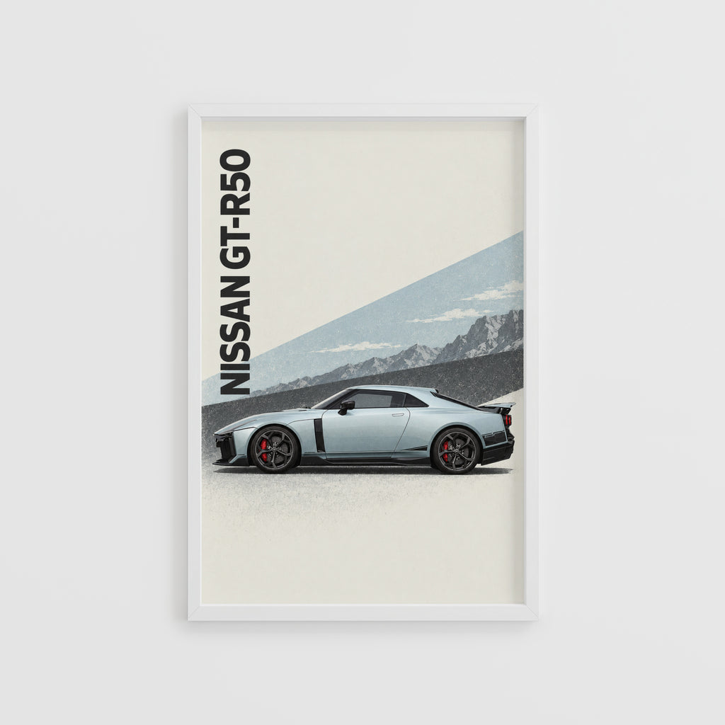 Vintage Nissan GT-R50 Print, Car Wall Art
