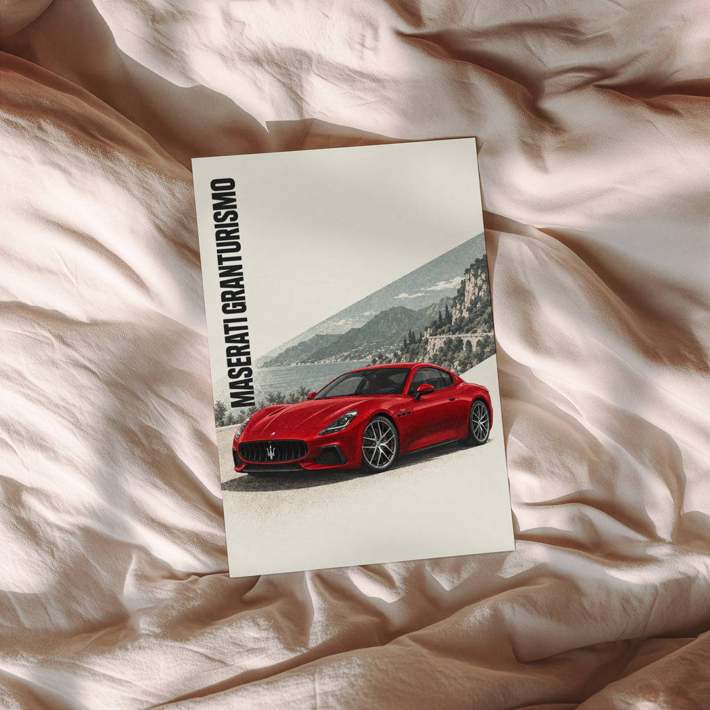 Vintage Maserati GranTurismo Print, Car Wall Art
