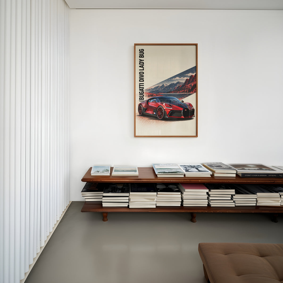 Vintage Bugatti Divo Print, Supercar Wall Art