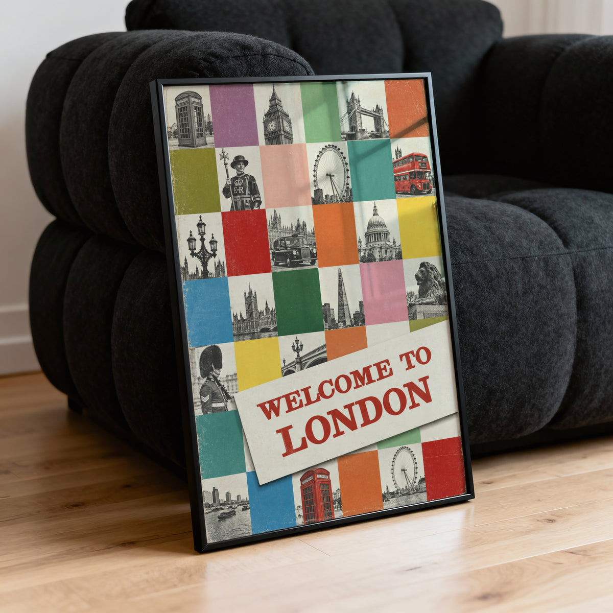 Vintage London Poster, Welcome to London Wall Art Print