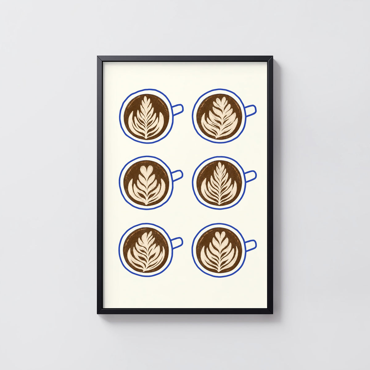 Vintage Coffee Print and Poster, Latte Art Wall Art