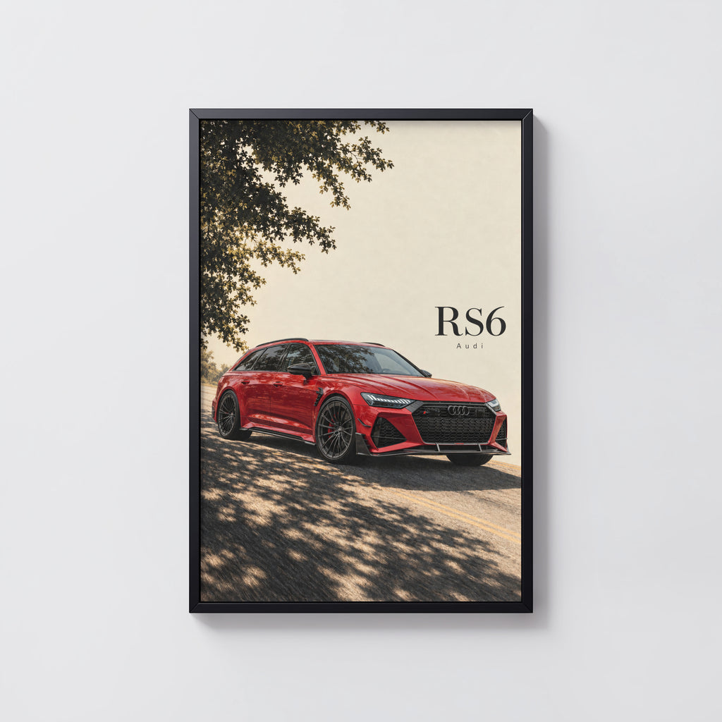 Vintage Audi RS6 Avant Print, Car Wall Art