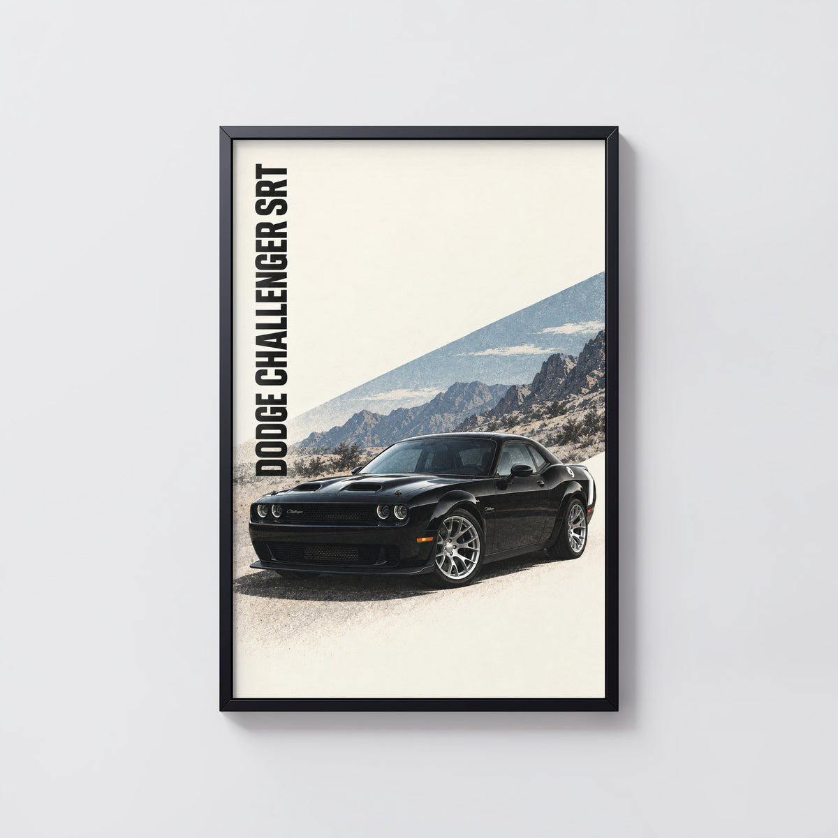 Vintage Dodge Challenger SRT Print, Muscle Car