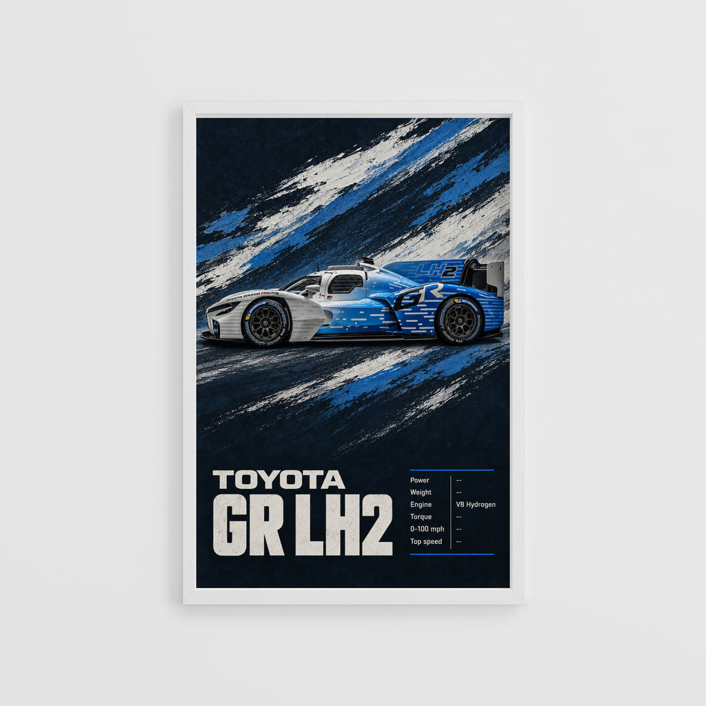 Vintage Toyota GR LH2 Print, Race Car Wall Art