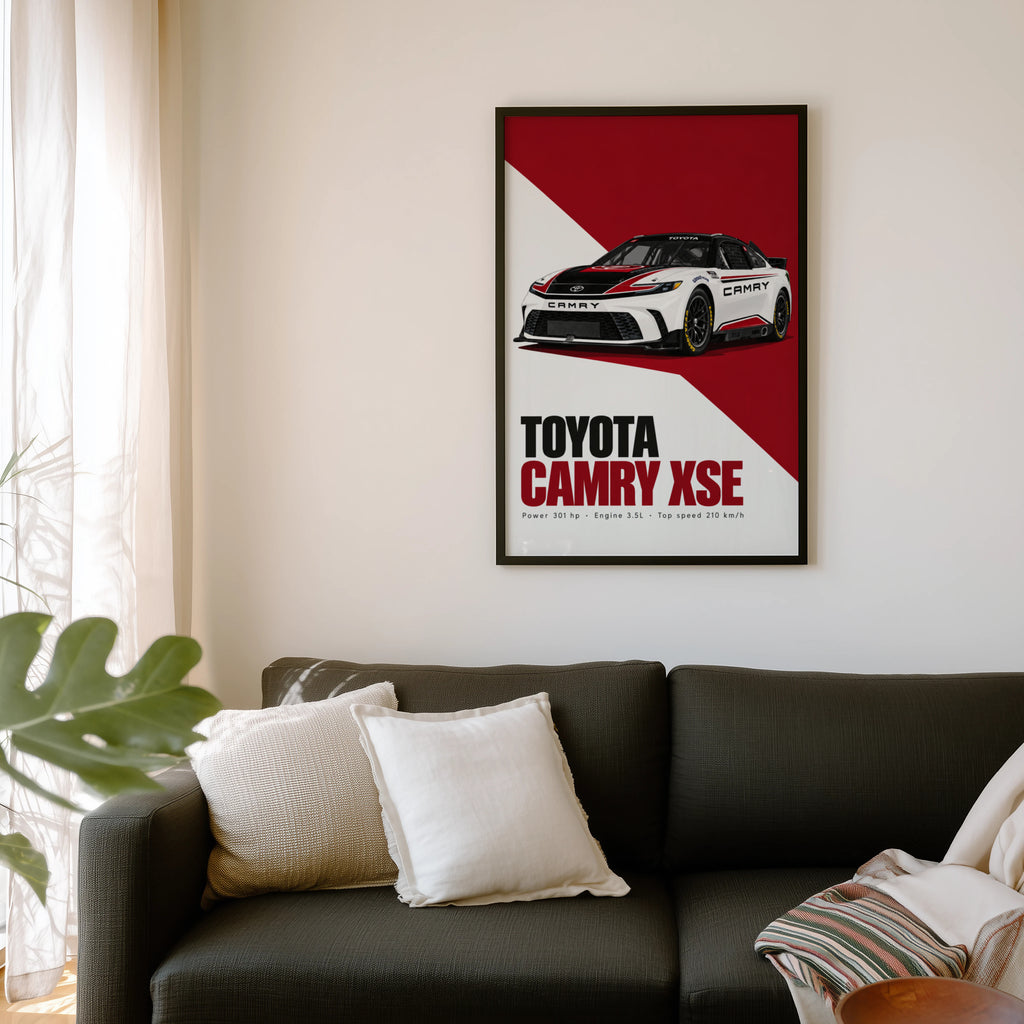 Vintage Toyota Camry XSE Print, Race Car Art