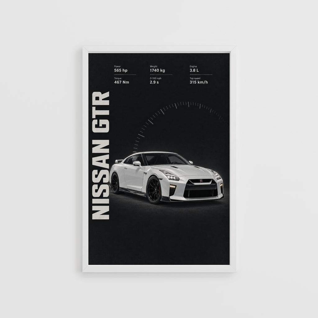 Vintage Nissan GTR Print, Car Wall Art