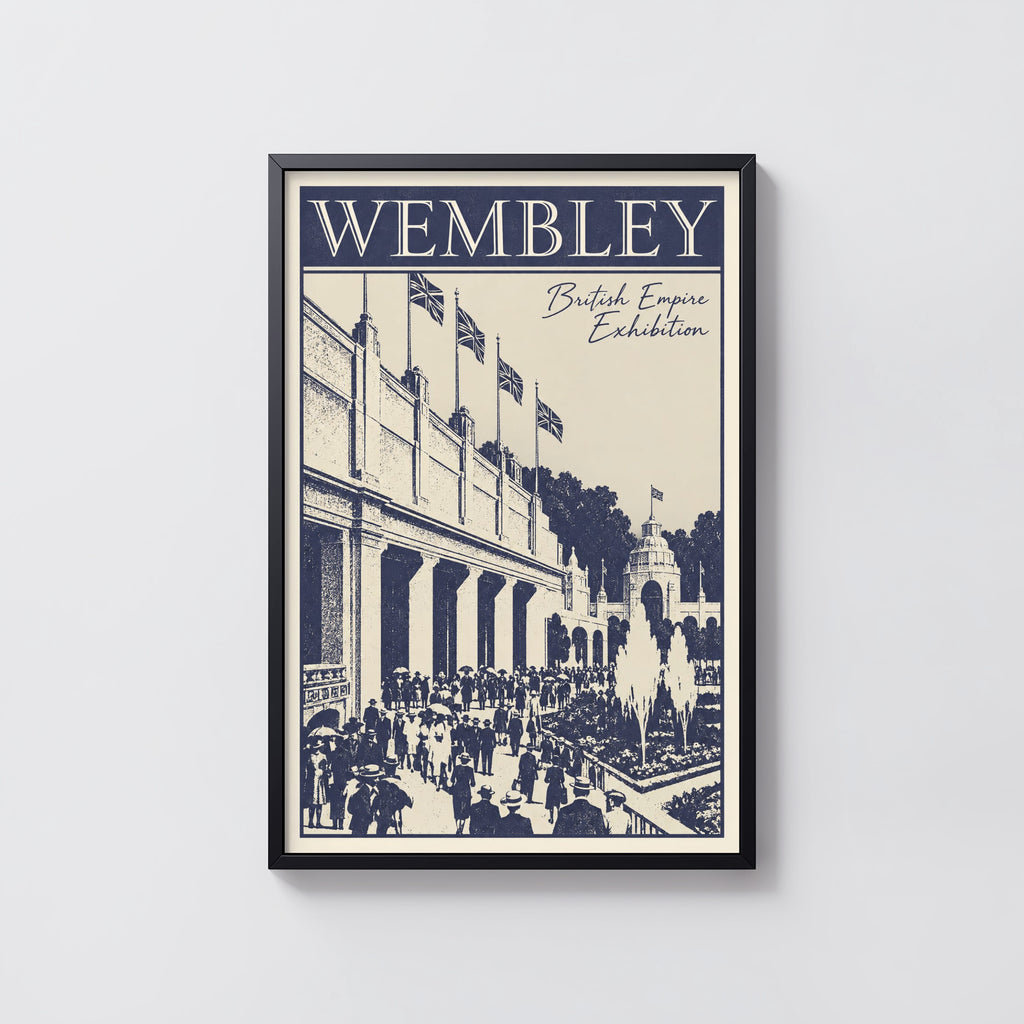 Vintage Wembley Poster, British Empire Exhibition Print