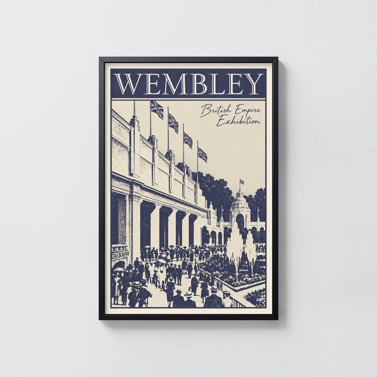Vintage Wembley Poster, British Empire Exhibition Print