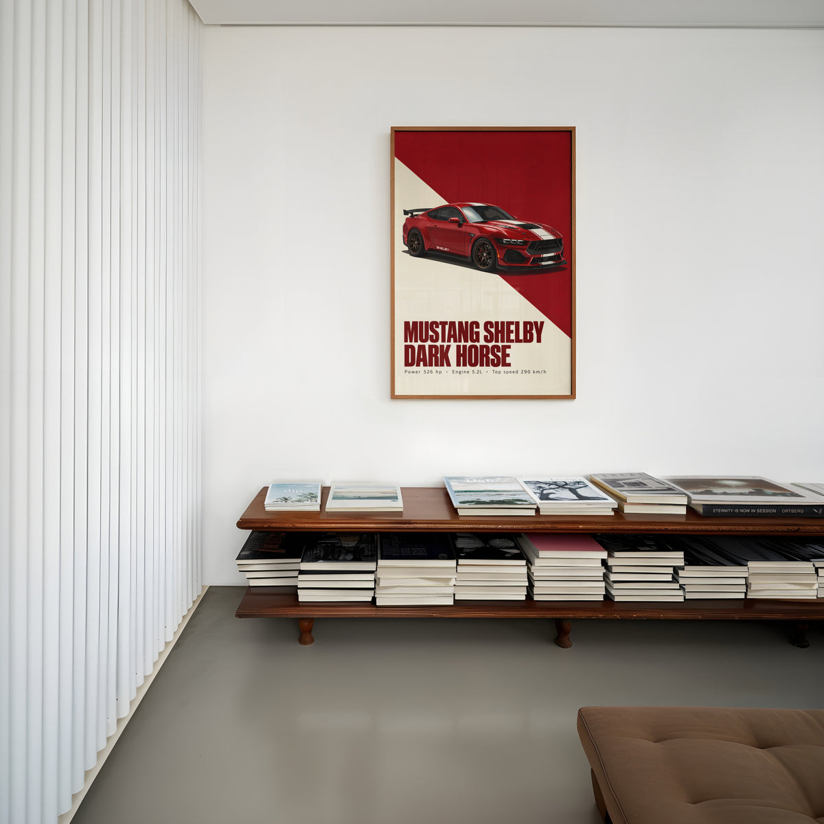 Vintage Mustang Shelby Print, Car Wall Art