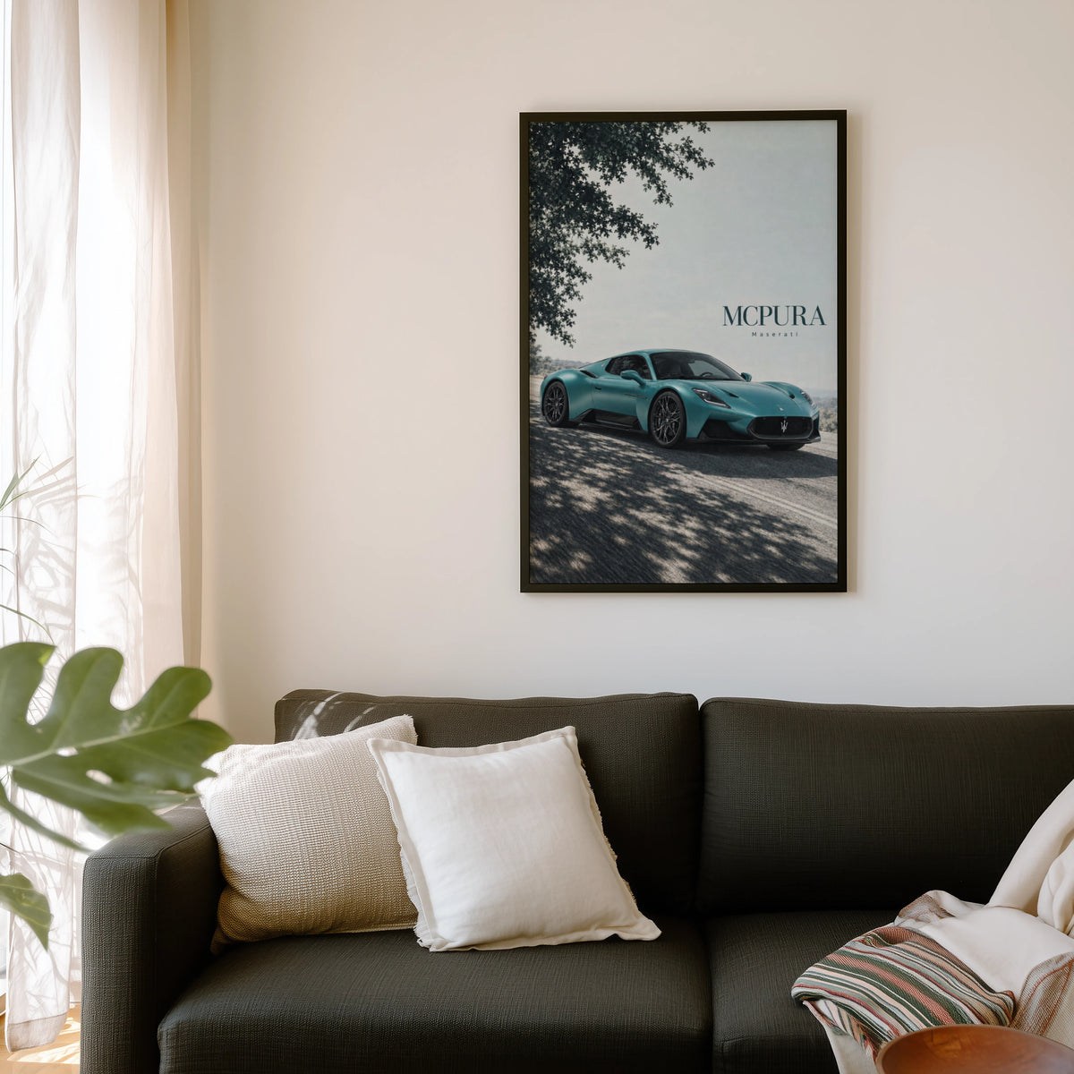 Vintage Maserati MC20 Supercar Print, Car Wall Art