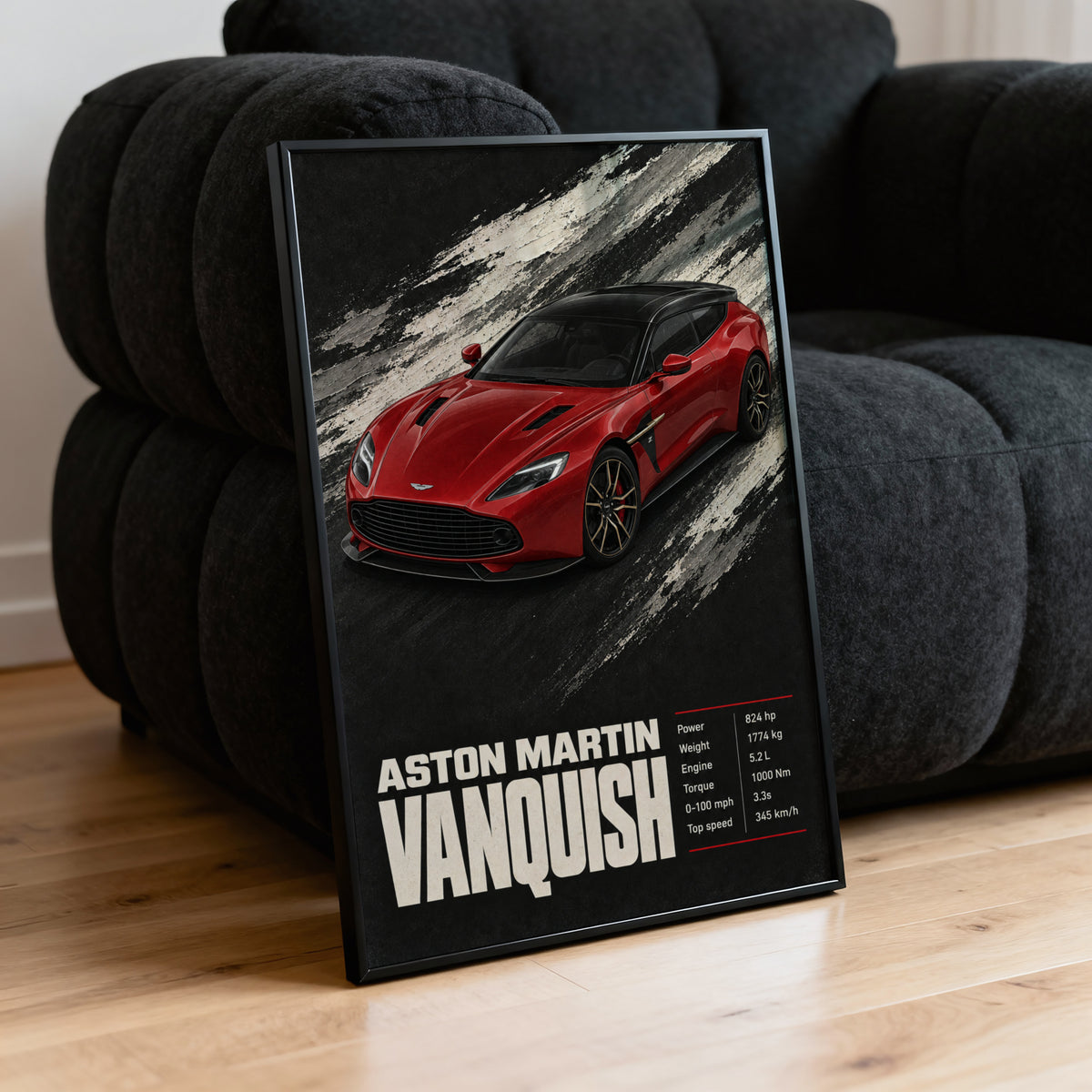 Vintage Aston Martin Vanquish Print, Car Wall Art