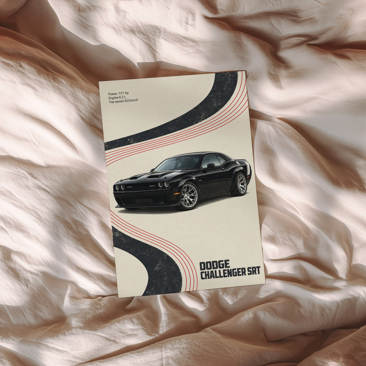 Vintage Dodge Challenger SRT Print, Muscle Car