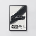 Vintage Lamborghini Pacchetto Print, Supercar Art