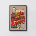 Vintage Stella Artois Beer Print, Lager Poster Pub Art