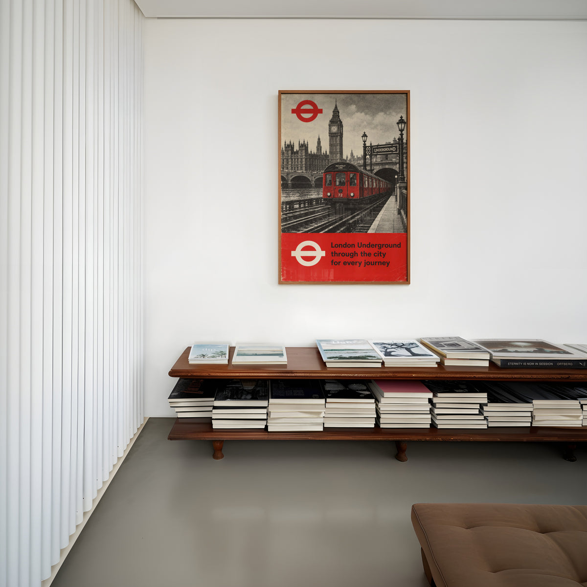 Vintage London Underground Print Poster, Big Ben Art