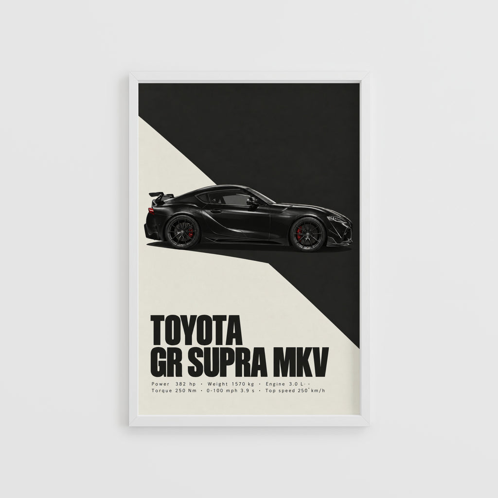 Vintage Toyota Supra Print, Car Wall Art