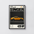 Vintage Porsche Singer Print, Car Wall Art