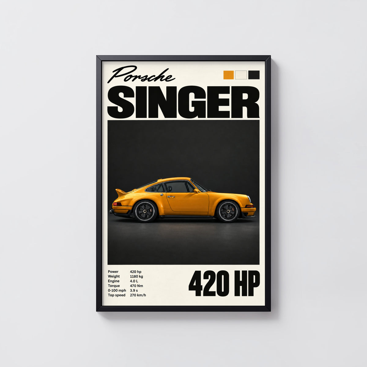 Vintage Porsche Singer Print, Car Wall Art