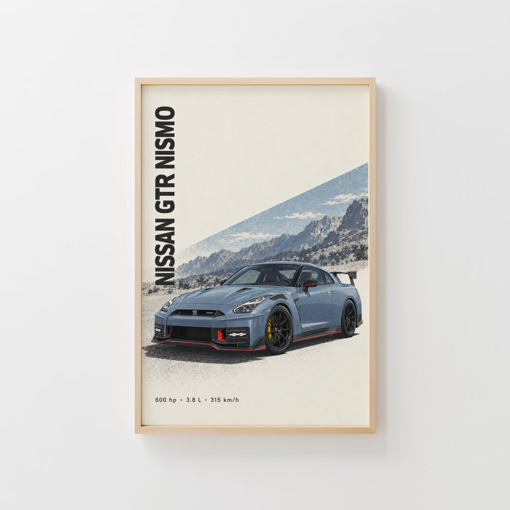 Vintage Nissan GTR Nismo Print, Car Wall Art