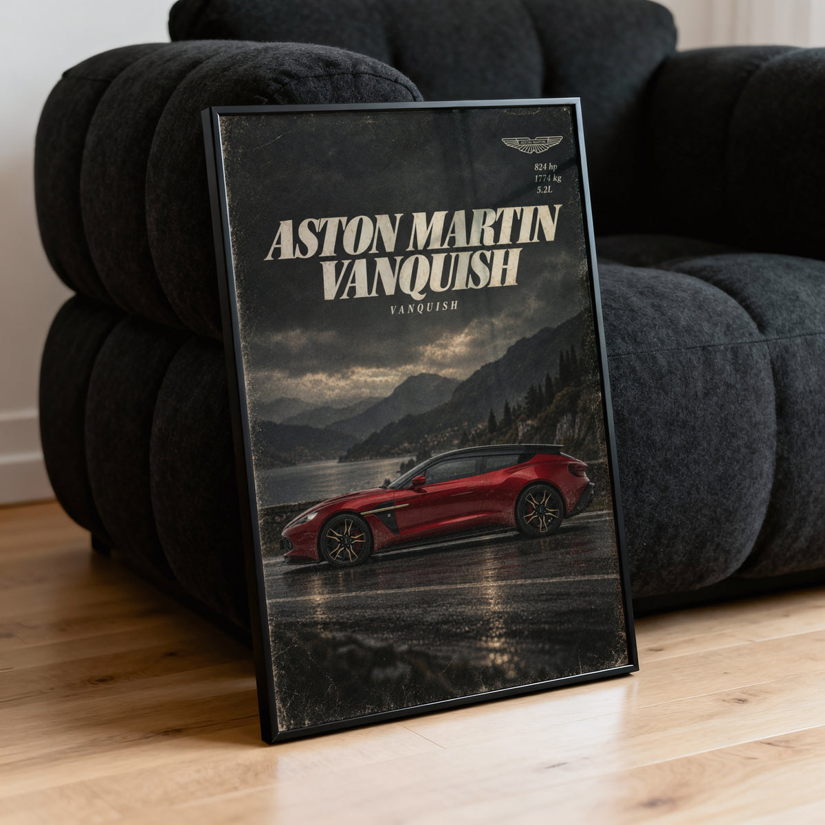 Vintage Aston Martin Vanquish Print, Car Wall Art