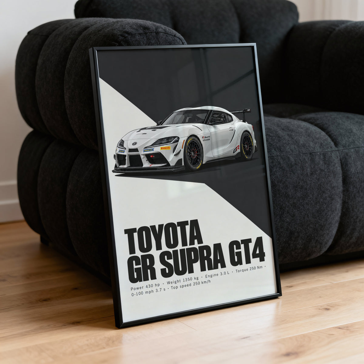 Vintage Toyota Supra GT4 Print, Car Wall Art