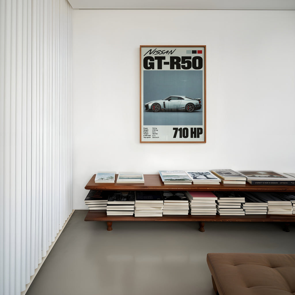Vintage Nissan GT-R50 Print, Car Wall Art
