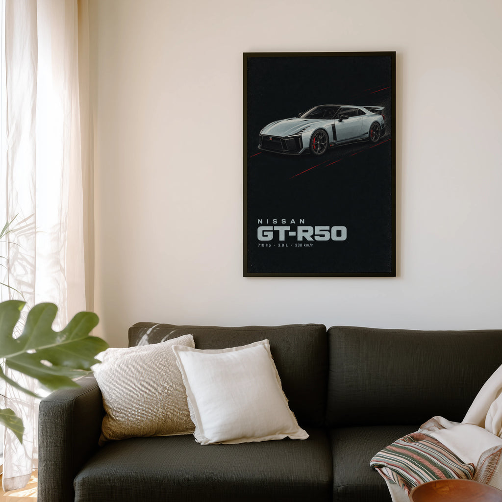 Vintage Nissan GT-R50 Print, Car Wall Art