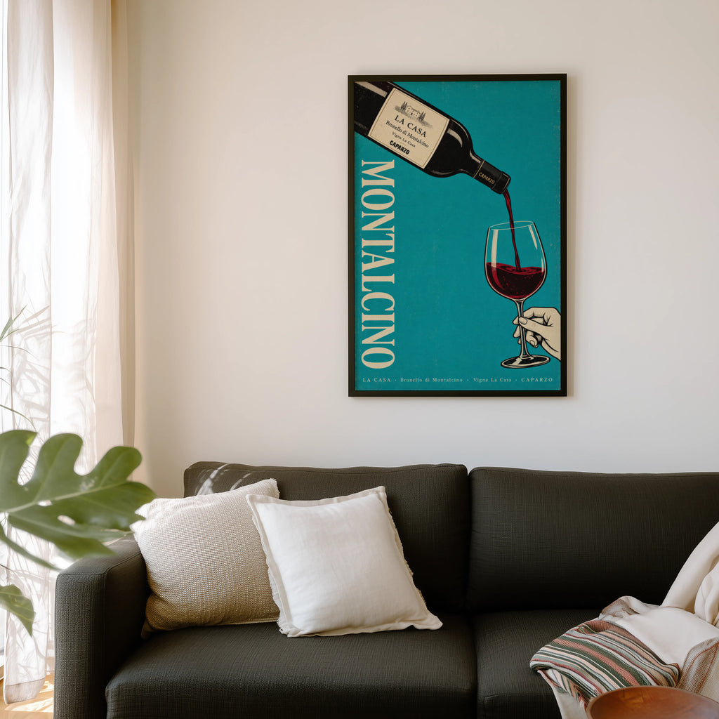 Vintage Brunello di Montalcino Wine Print Poster