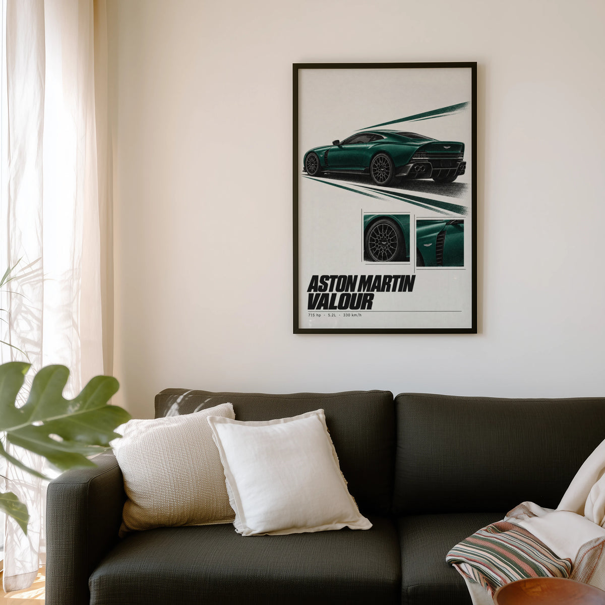 Vintage Aston Martin Valour Print, Car Wall Art