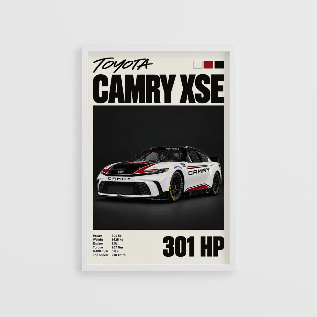 Vintage Toyota Camry Print, Racing Car Wall Art