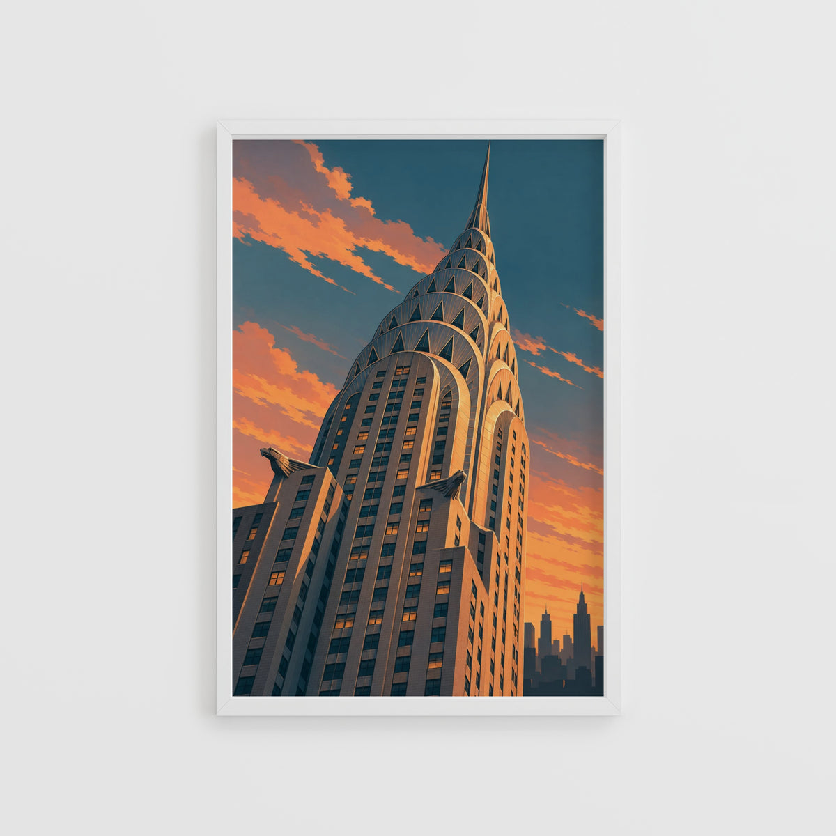 Vintage Chrysler Building Poster, Art Deco Wall Art