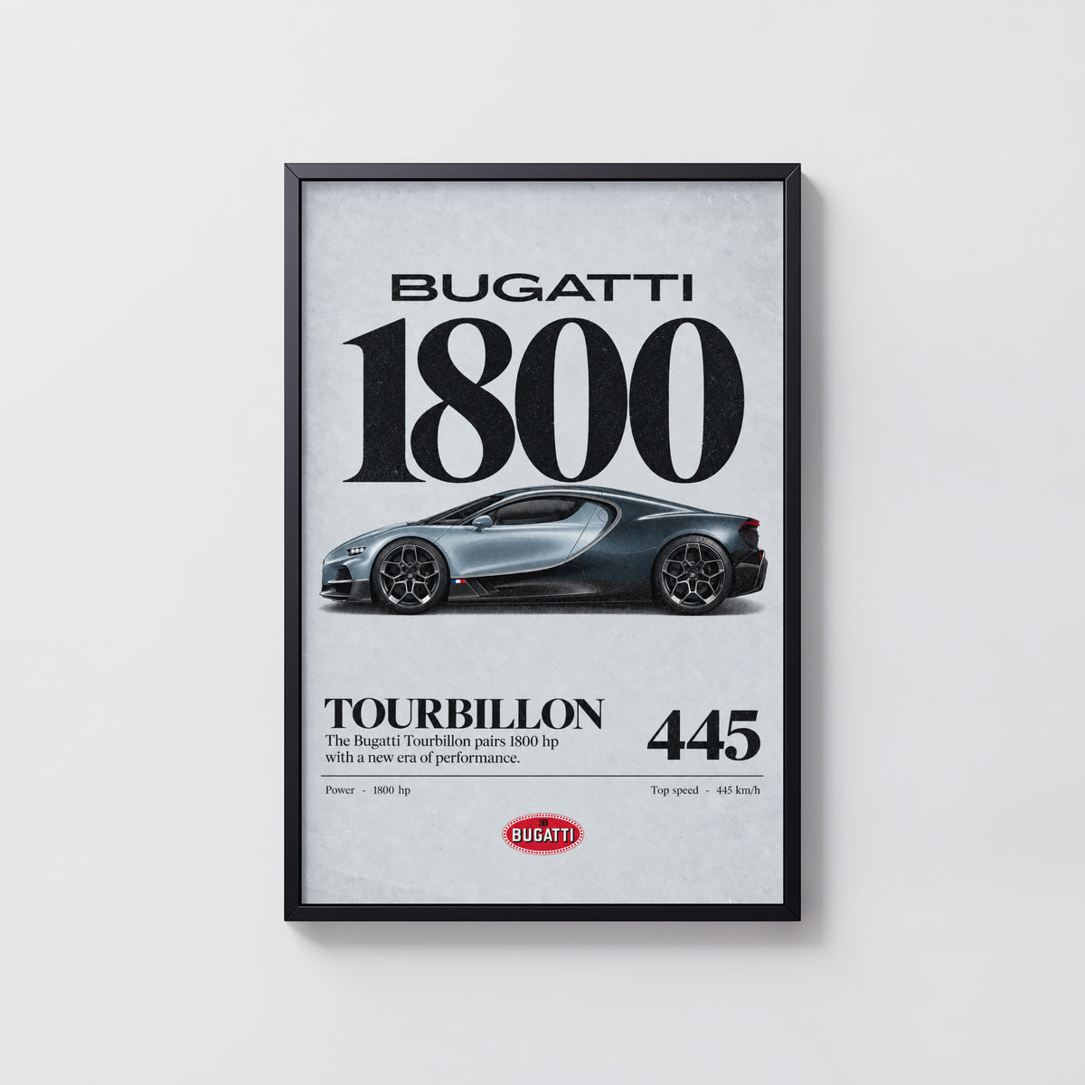 Vintage Bugatti Tourbillon Print, Car Wall Art