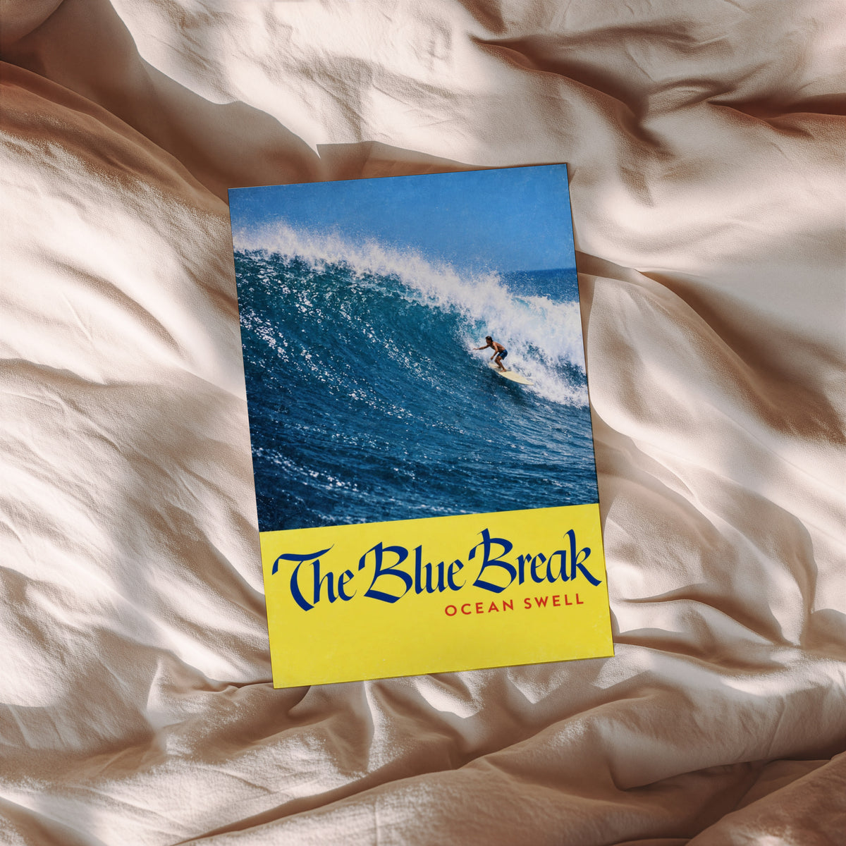 Vintage Surf Poster Print, Ocean Wave Wall Art