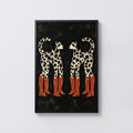 Vintage Dalmatian Print and Poster, Cowboy Boots Art