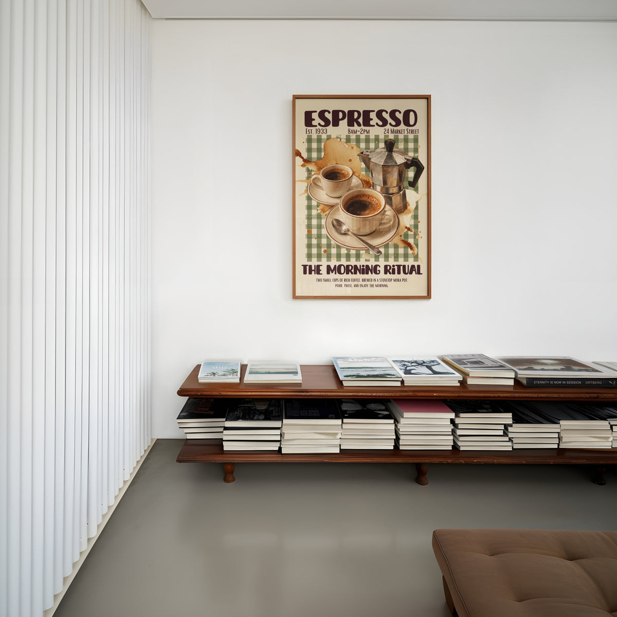 Vintage Espresso Print, Coffee Poster, Kitchen Wall Art