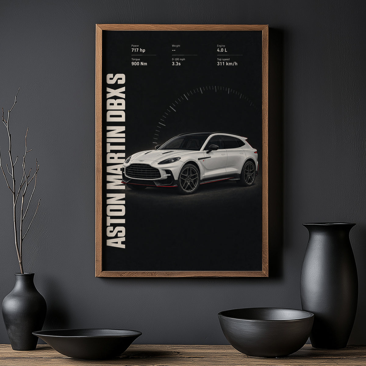 Vintage Aston Martin DBX S Print, Car Poster, Wall Art