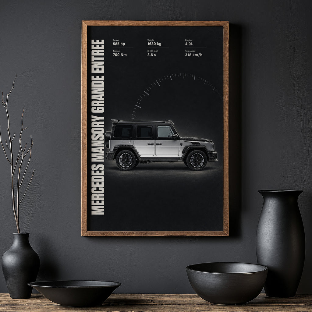 Vintage Mercedes G Class Print, Car Wall Art