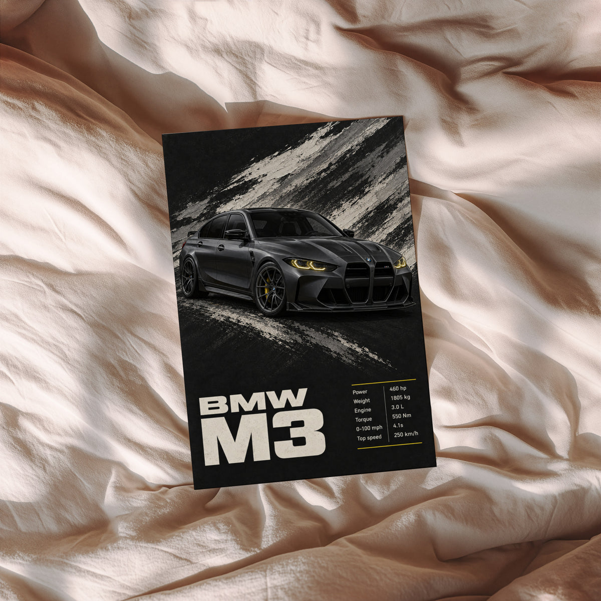 Vintage BMW M3 Car Print, Garage Wall Art