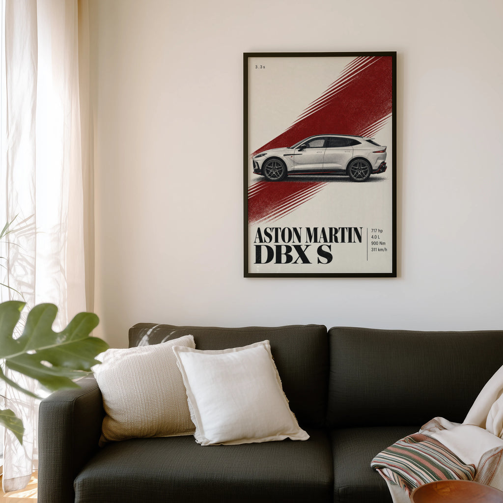 Vintage Aston Martin DBX S Print, Car Poster, Wall Art