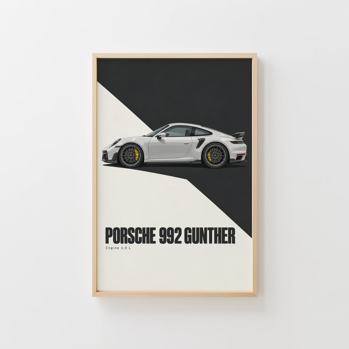 Vintage Porsche 992 Gunther Print, Car Wall Art