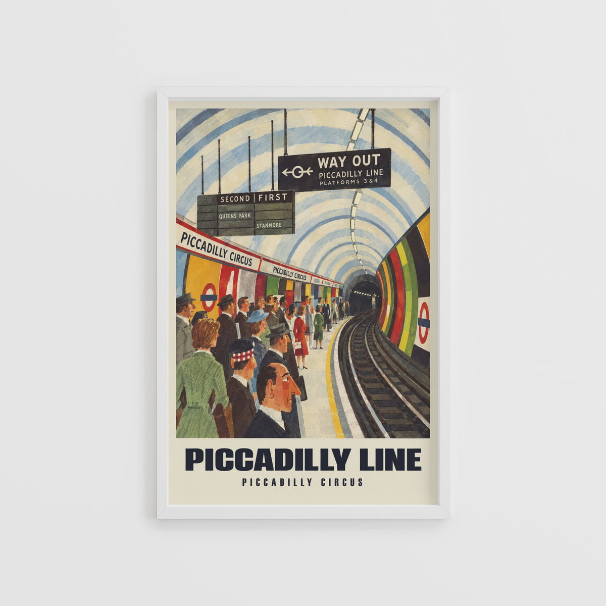 Vintage Piccadilly Circus Poster, London Underground Print