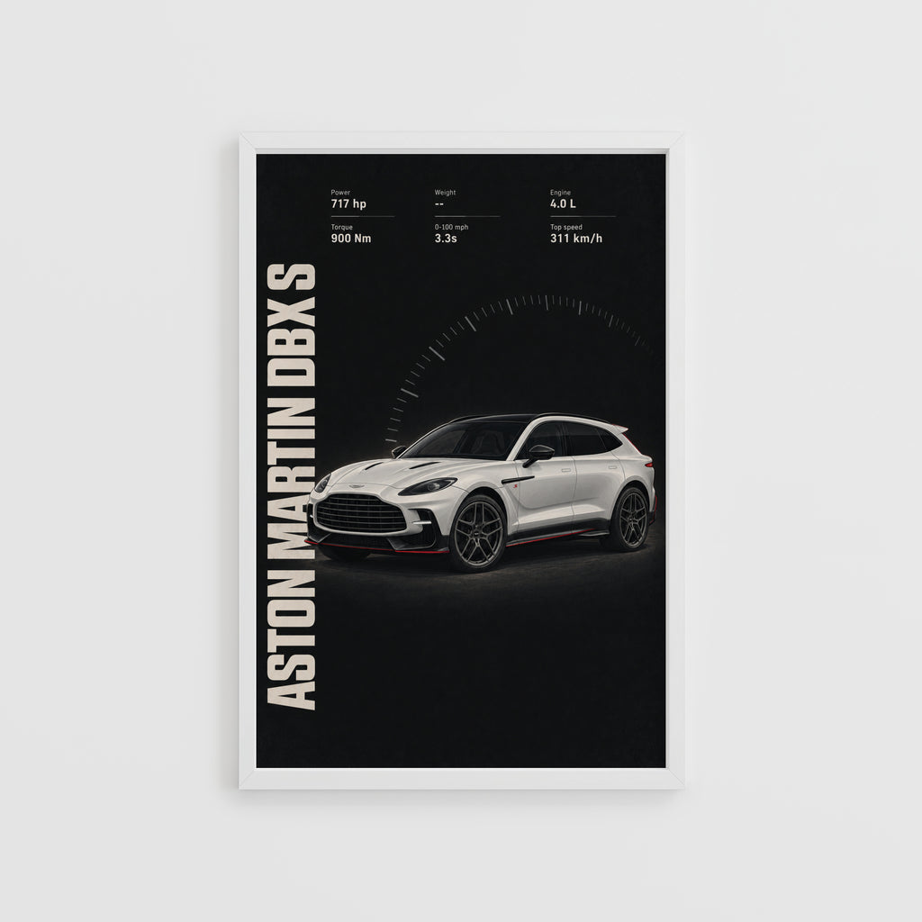 Vintage Aston Martin DBX S Print, Car Poster, Wall Art