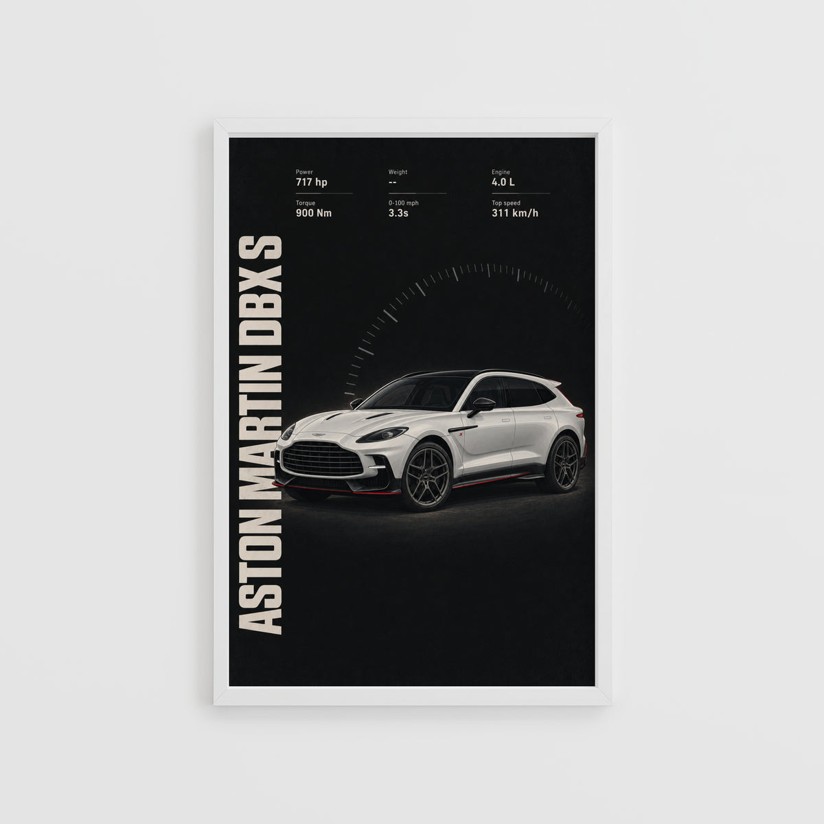 Vintage Aston Martin DBX S Print, Car Poster, Wall Art