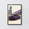 Vintage Dodge Demon Print, Muscle Car Poster