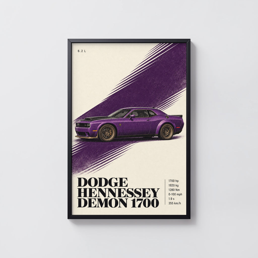 Vintage Dodge Demon Print, Muscle Car Poster